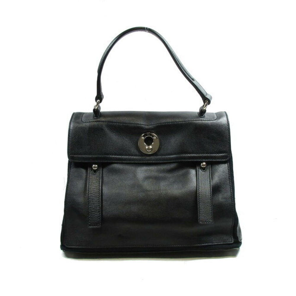 Saint Laurent Muse Two Handbag Leather Canvas Black Bag
